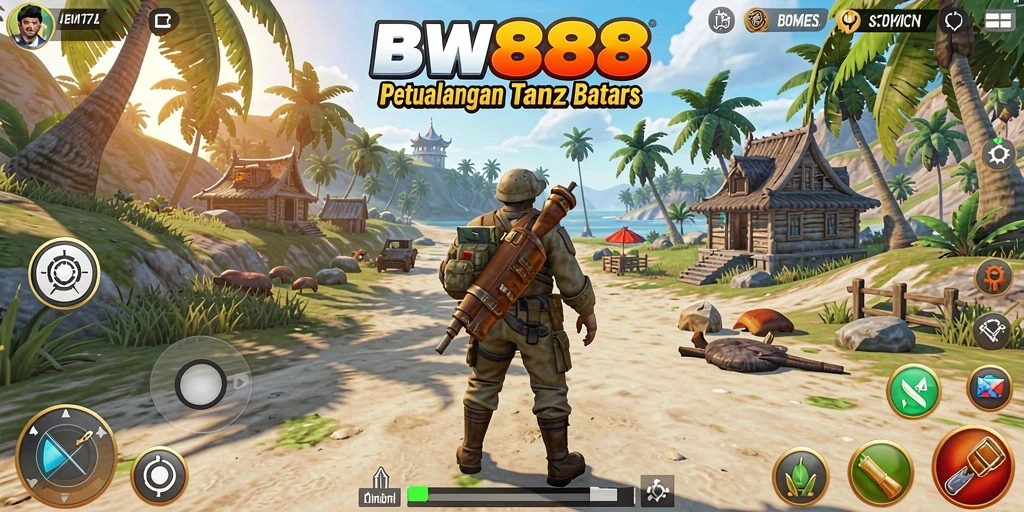 Screenshot gameplay BW888 menampilkan dunia terbuka penuh petualangan.