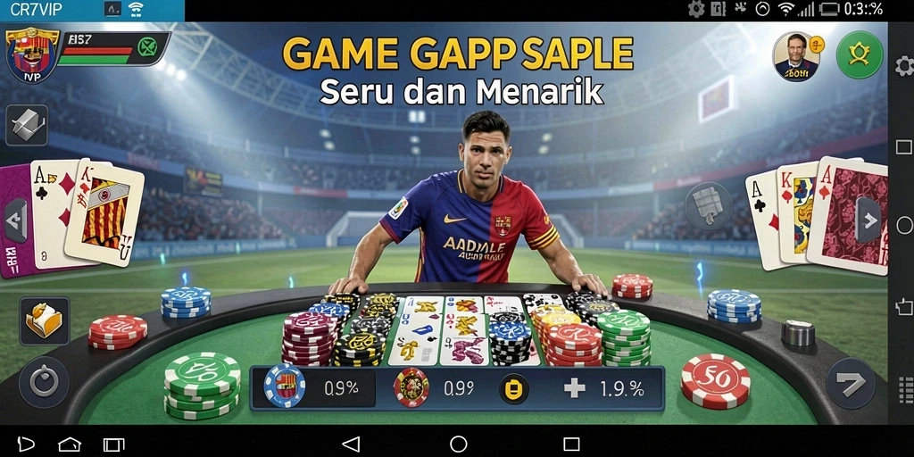 Tampilan menarik gameplay Gaple di CR7VIP.