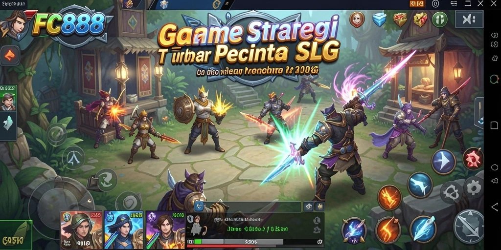 Tampilan gameplay FC888 yang menarik dalam bentuk strategi SLG.