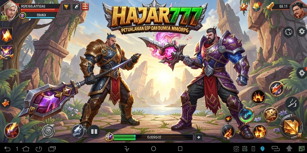 Tampilan gameplay <strong>HAJAR777</strong> yang seru dalam petualangan MMORPG.