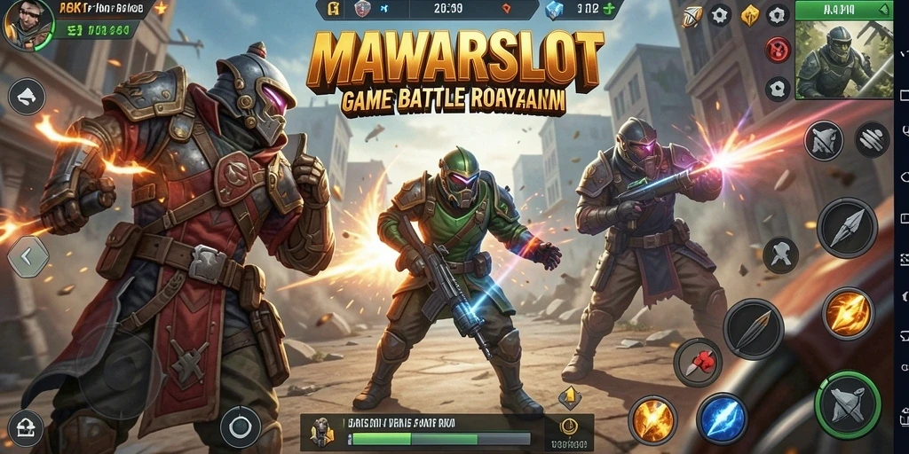 Tampilan seru dari permainan Battle Royale MAWARSLOT.