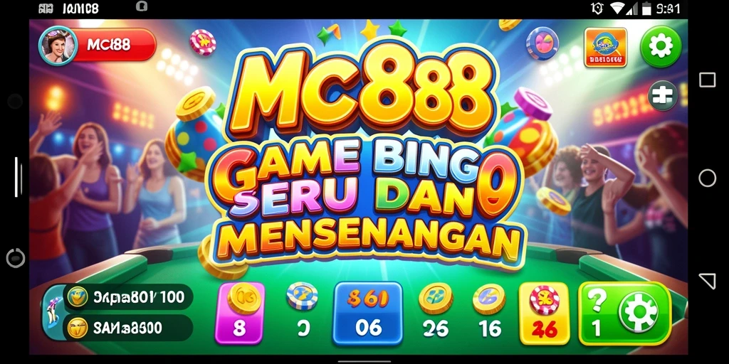Tampilan gameplay seru dari MC888 dengan suasana bingo yang menarik.