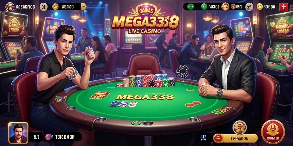 Tampilan gameplay MEGA338 yang menarik dan interaktif dalam Live Casino.