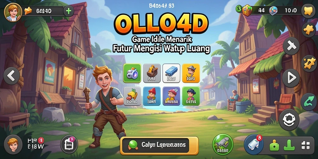 Tampilan gameplay <strong>OLLO4D</strong> yang dinamis dan menarik dalam mode Idle.