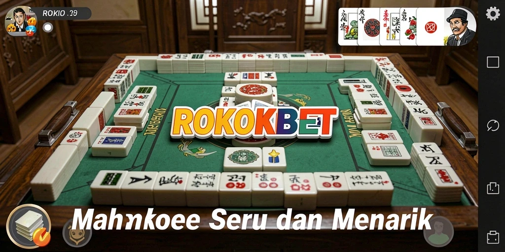 Screenshot menampilkan gameplay Mahjong yang seru di ROKOKBET.