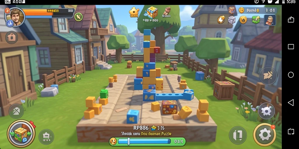 Tampilan gameplay seru dari RP886 dengan teka-teki menantang.