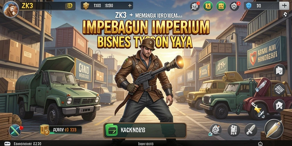 Tampilan gameplay ZK3 yang menarik dalam mengelola bisnis Tycoon.